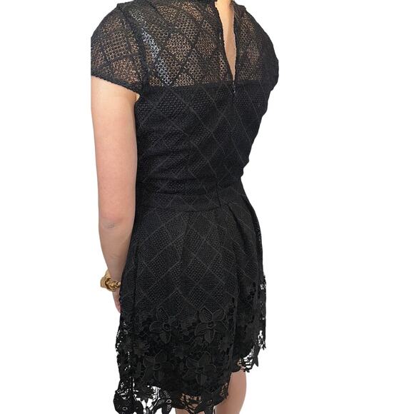 COMPTOIR DES COTONNIERS Lace Black Fit & Flare Dress Sz XXS - Picture 8 of 15